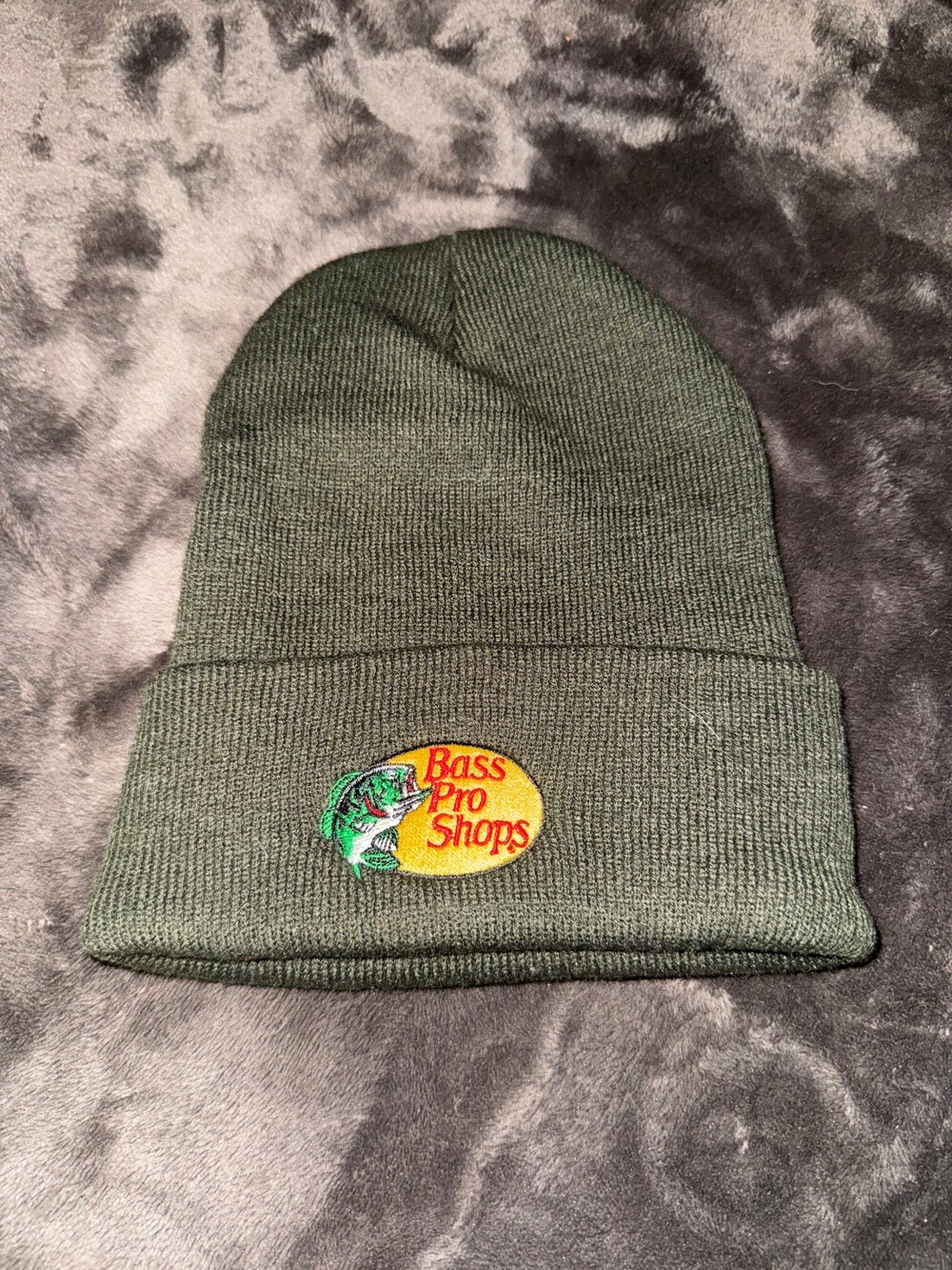 Bass Pro Shops Olive Green Knit Hat 100% Acrylic One Size